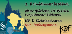 Ticket 3. Krimidinnerfestival Abendkarte Freitag